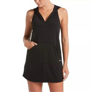 Nike Women's Black Hooded Swim Cover-Up